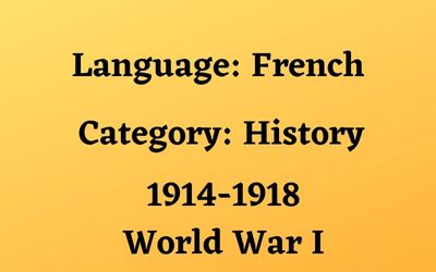 French 1914-1918 World War I