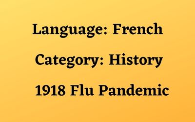French: 1918 Flu Pandemic