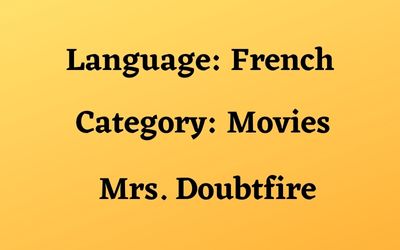 French Mrs. Doubtfire