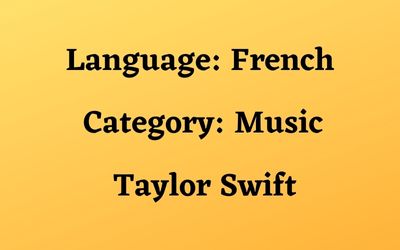 French: Taylor Swift