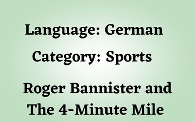 German: Roger Bannister and the 4-Minute Mile