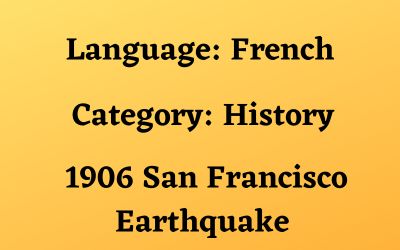 French: 1906 San Francisco Earthquake